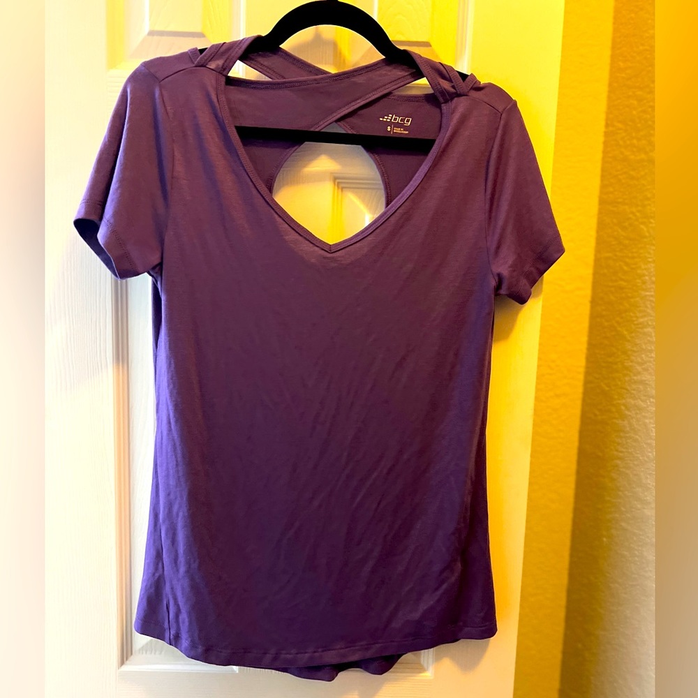 BCG Criss Cross Back T Shirt Sz S